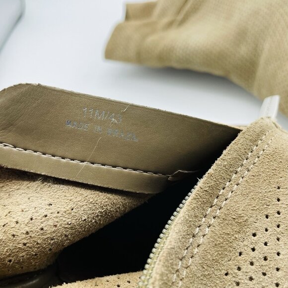 Vince Camuto Womens Boots Size 11M Tan Suede Leather Side Zip Ankle Heel Booties - Picture 13 of 13